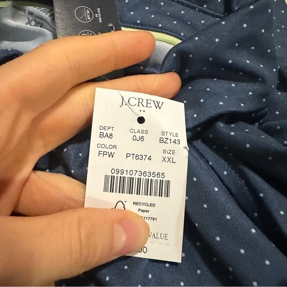 J crew Printed performance polo shirt
